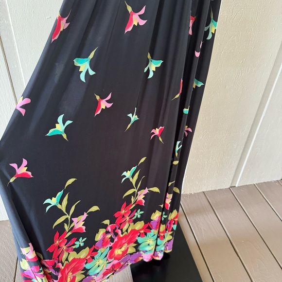 XXI Black Floral Halter Maxi Dress - Picture 6 of 6